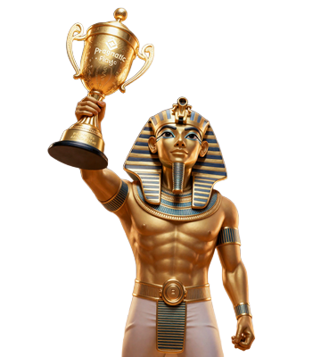 Realz Casino Pharaoh Maskottchen mit Pragmatic Play Drops and Wins Turnier-Pokal und t&auml;glichen Geldpreisen