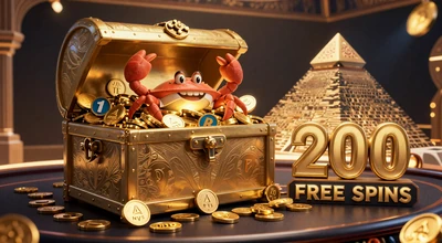 Willkommensbonus bei Realz Casino: 100% bis 500 Euro plus 200 Freispiele und Bonus Crab Belohnung