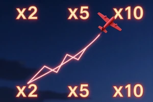Aviator Crash Game von Spribe - Flieger-Crashgame mit Multiplikatoren und Cashout-Mechanik bei Realz Casino