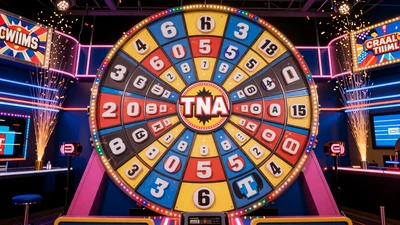 Crazy Time Live Game Show von Evolution - Gl&uuml;cksrad mit Coin Flip Pachinko und Crazy Time Bonusrunden bei Realz Casino